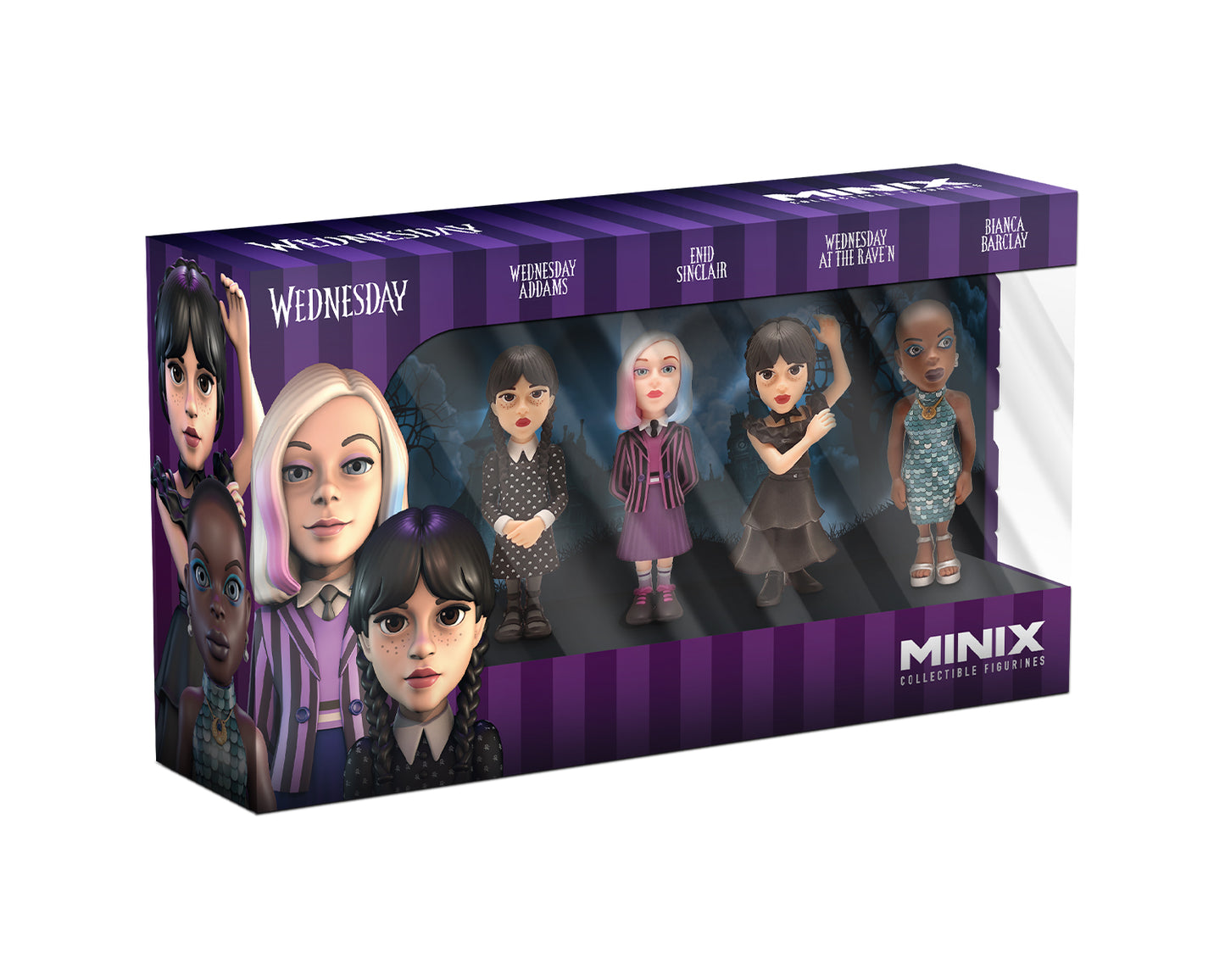 4 Pack MINIX Wednesday Edition - 7cm Mercredi 2x Enid & Bianca