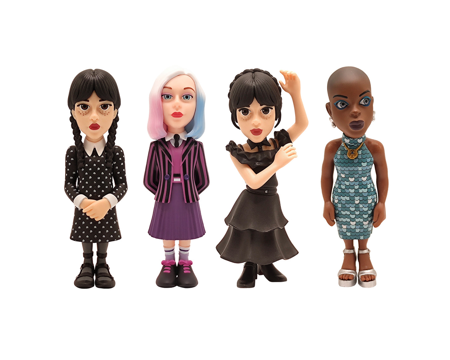 4 Pack MINIX Wednesday Edition - 7cm Mercredi 2x Enid & Bianca