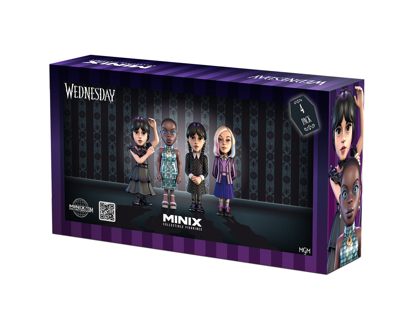 4 Pack MINIX Wednesday Edition - 7cm Mercredi 2x Enid & Bianca