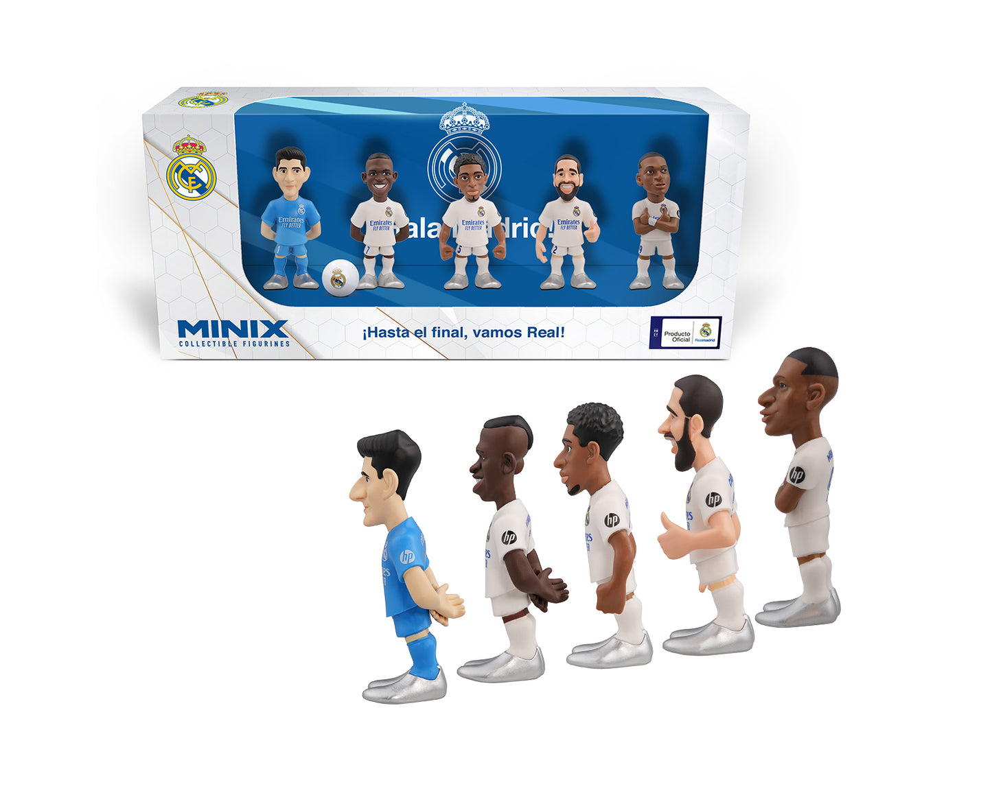 5-Pack MINIX-figuren Real Madrid | Courtois, Vinicius, Bellingham, Carvajal & Mbappé