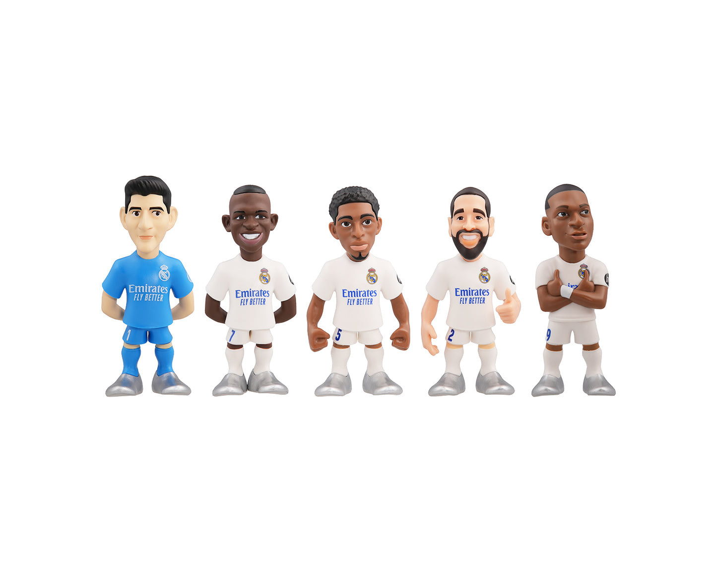 5-Pack MINIX-figuren Real Madrid | Courtois, Vinicius, Bellingham, Carvajal & Mbappé