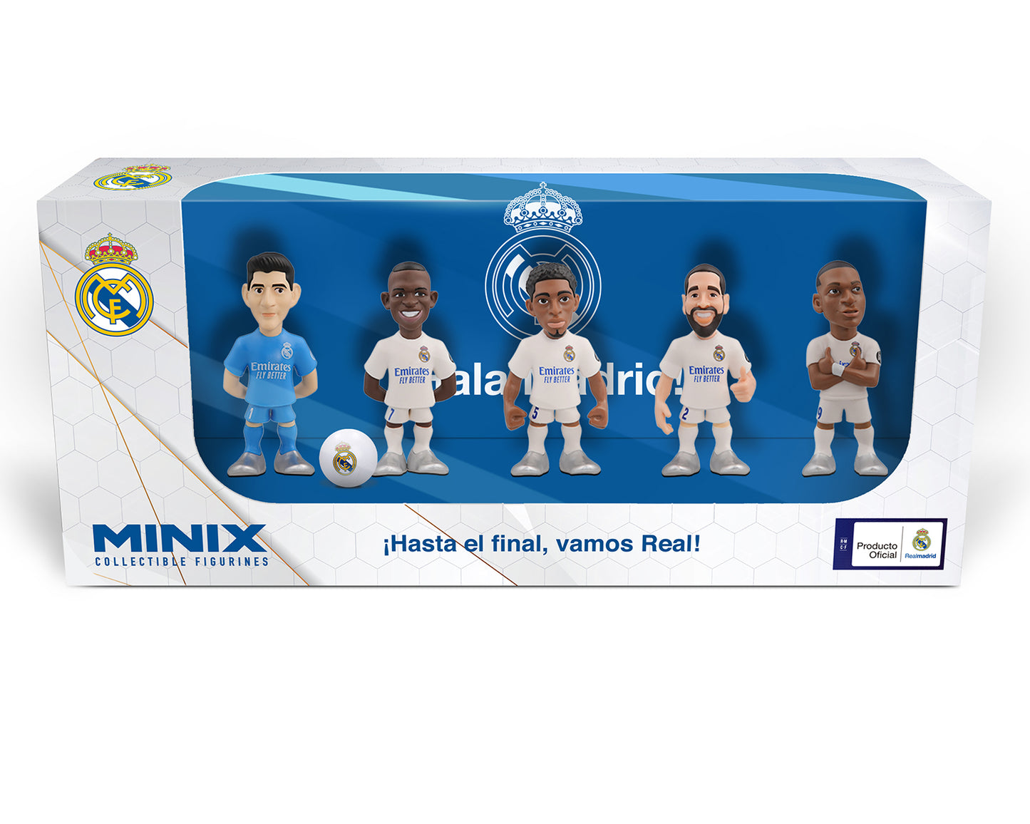 5-Pack MINIX-figuren Real Madrid | Courtois, Vinicius, Bellingham, Carvajal & Mbappé