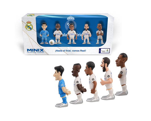 5-Pack MINIX-figuren Real Madrid | Courtois, Vinicius, Bellingham, Carvajal & Mbappé